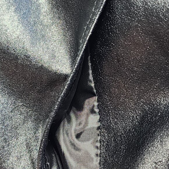 Brody black fitted textured leather moto jacket - Picture 8 of 13